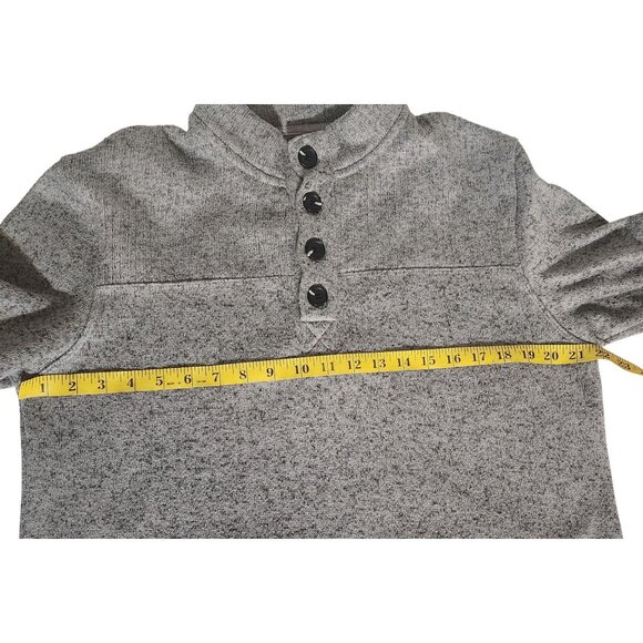 Telluride Clothing Co. Gray Heathered Mens Size L Pullover W/ Button-Up Collar - Picture 5 of 6